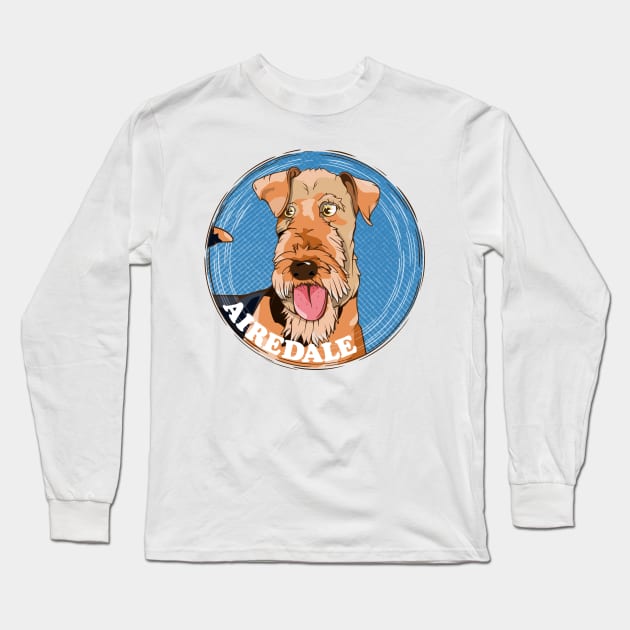 Airedale Terrier Long Sleeve T-Shirt by mailboxdisco